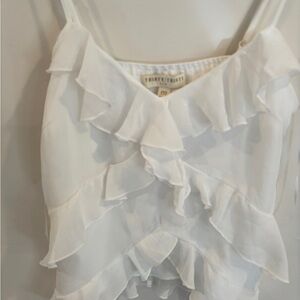 Thierry Top White Ruffle Camisole